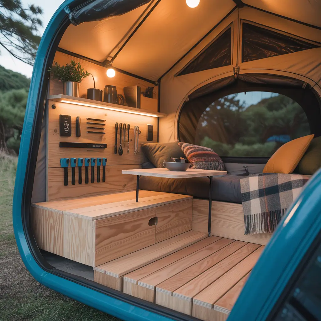 ideas for camping tent interior
