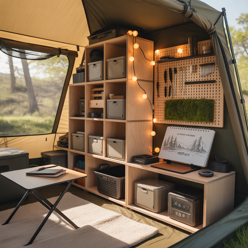 ideas for camping tent interior