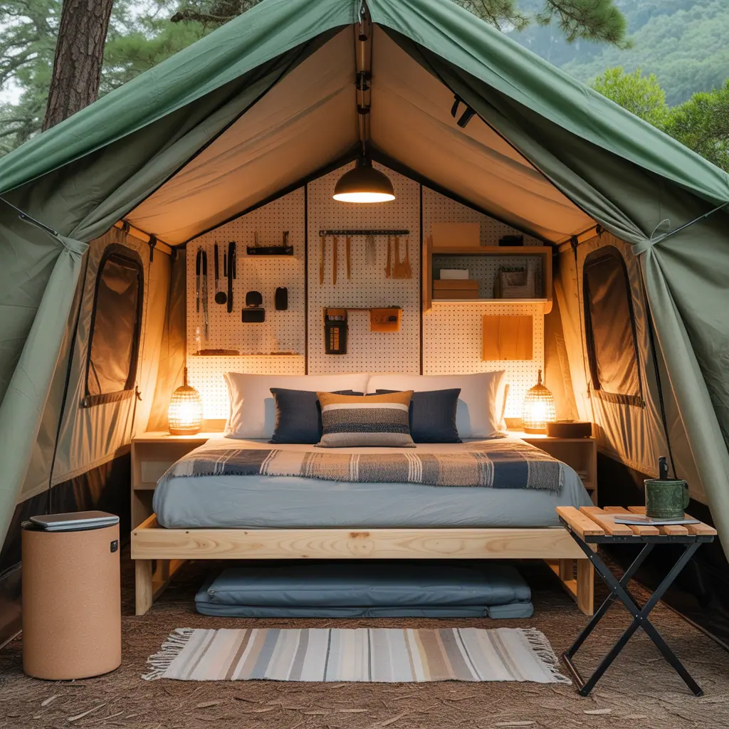 ideas for camping tent interior