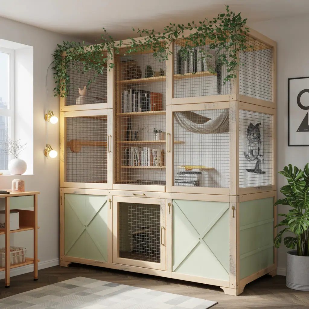 ideas for cat cage decoration