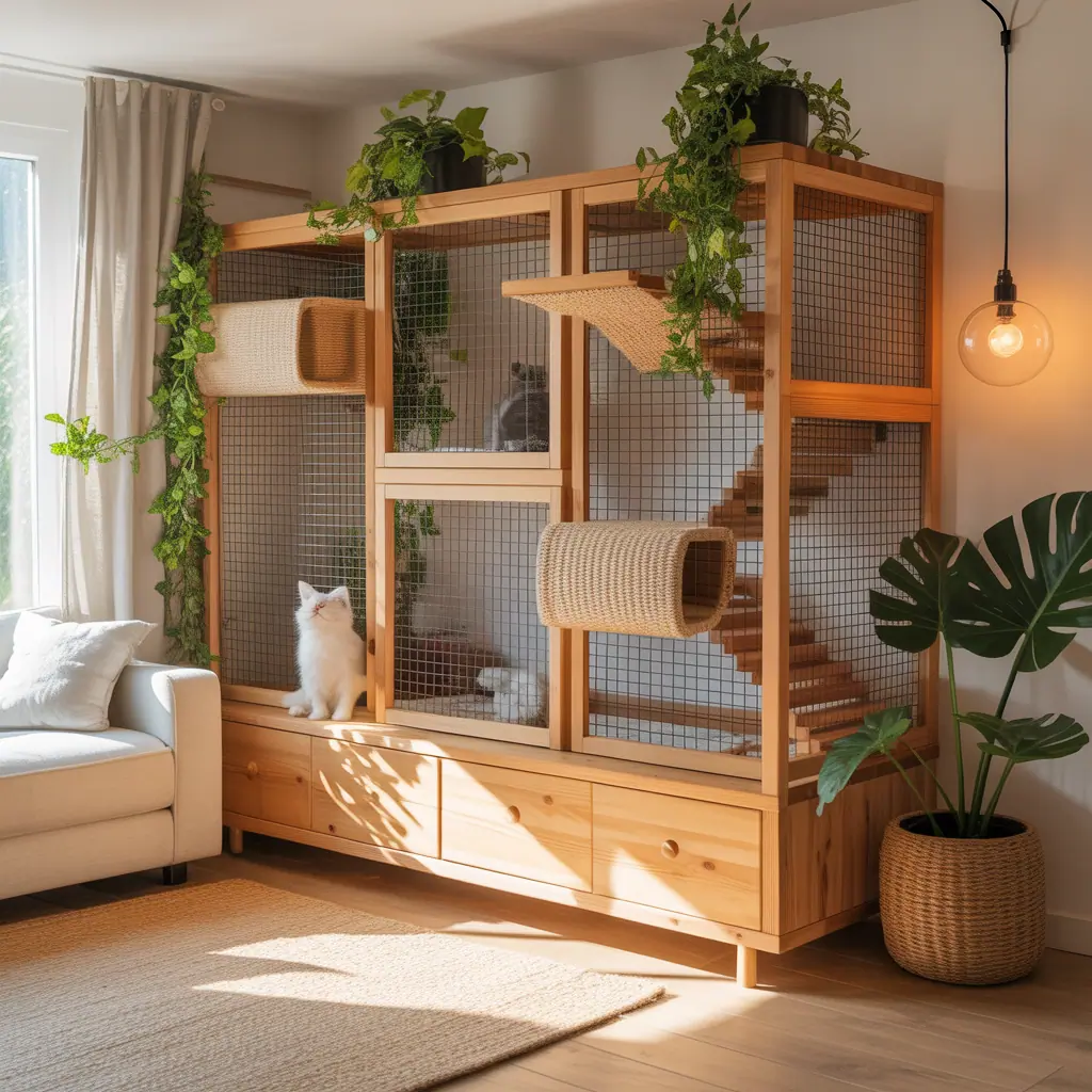 ideas for cat cage decoration