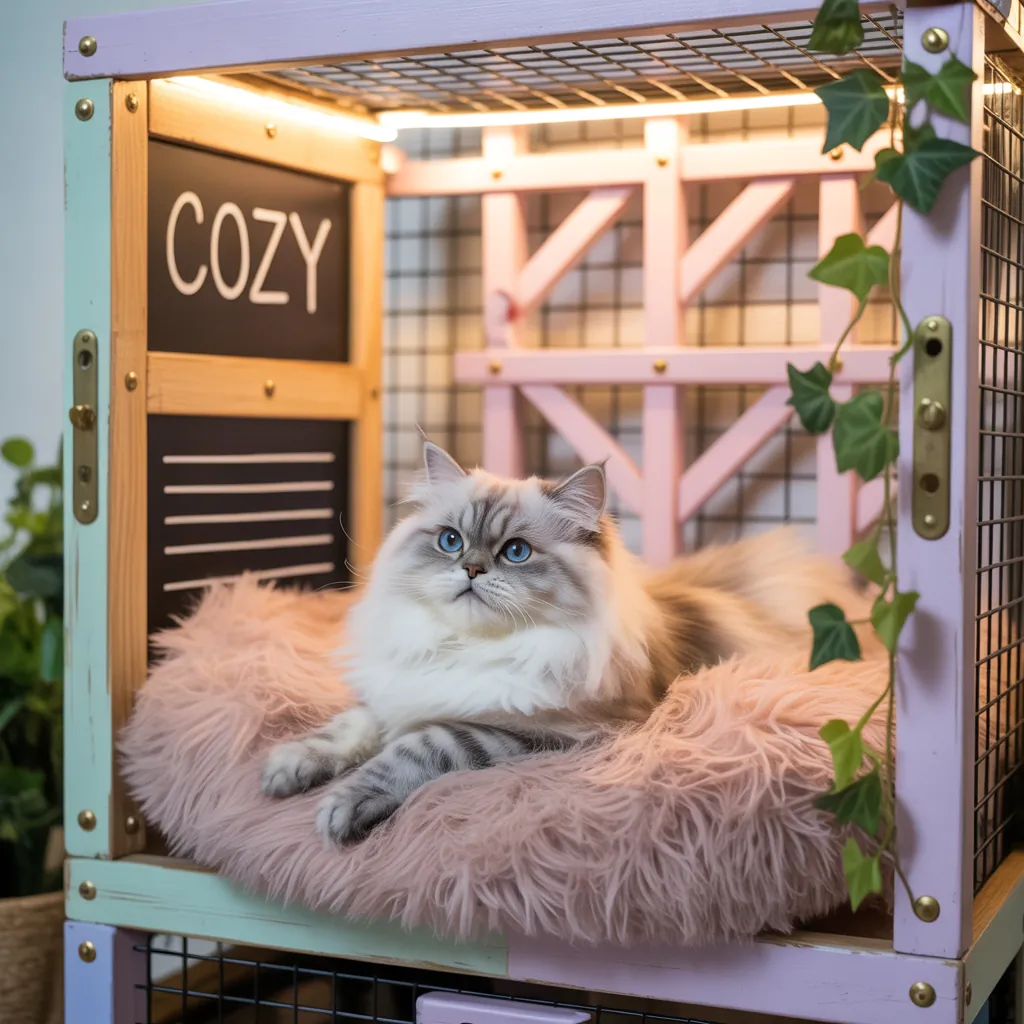ideas for cat cage decoration