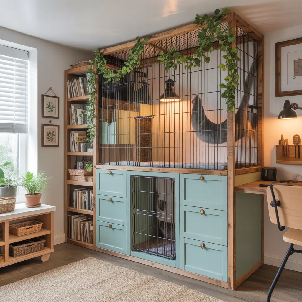 ideas for cat cage decoration