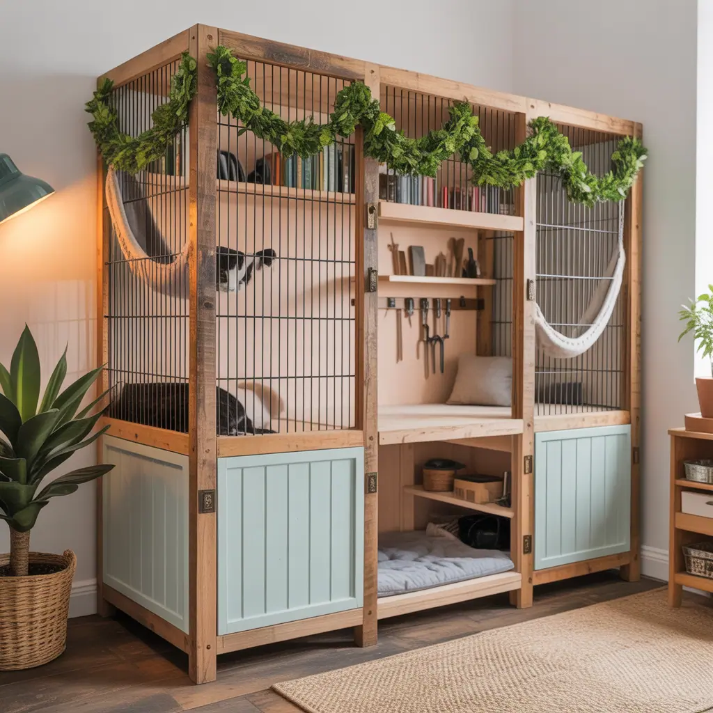 ideas for cat cage decoration