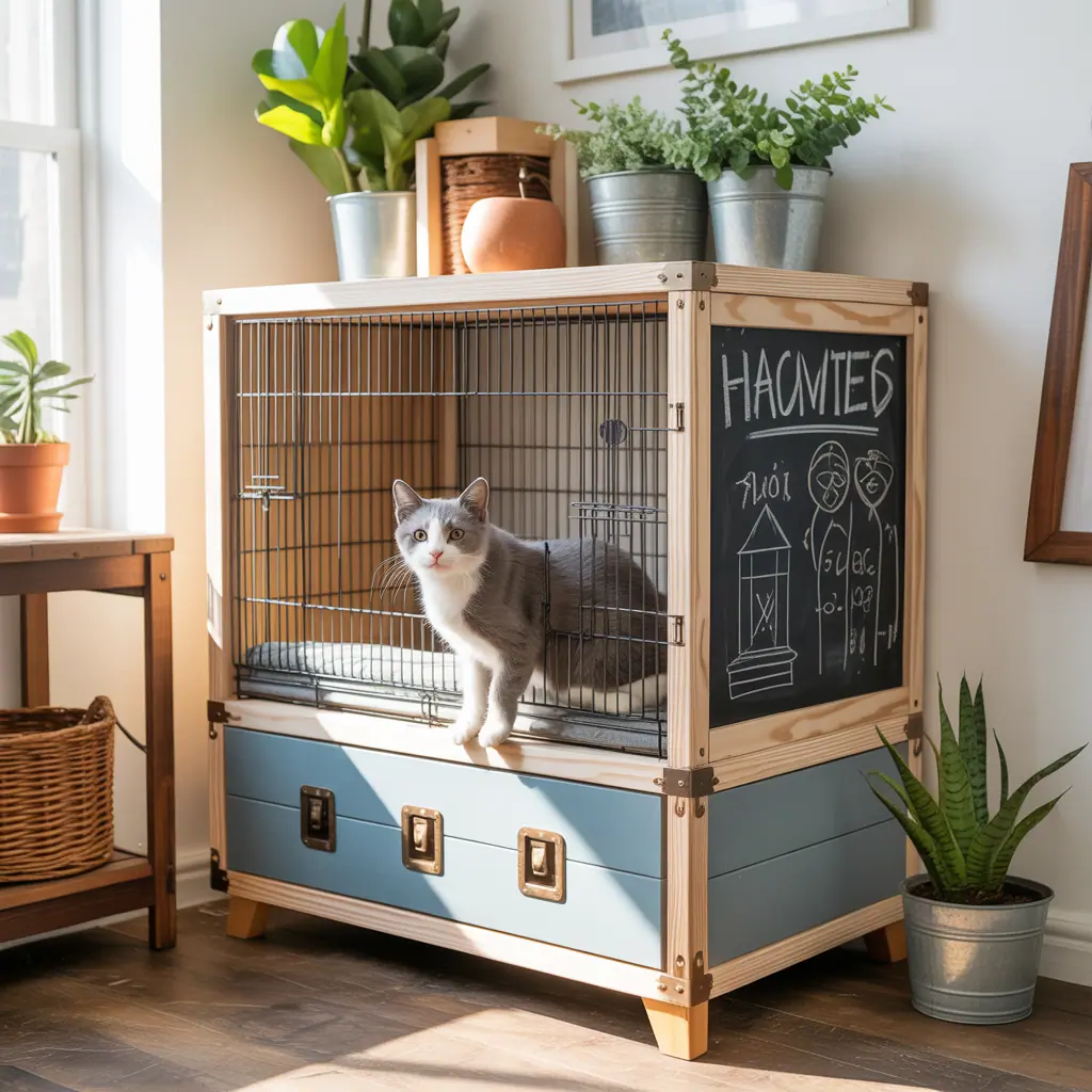 ideas for cat cage decoration