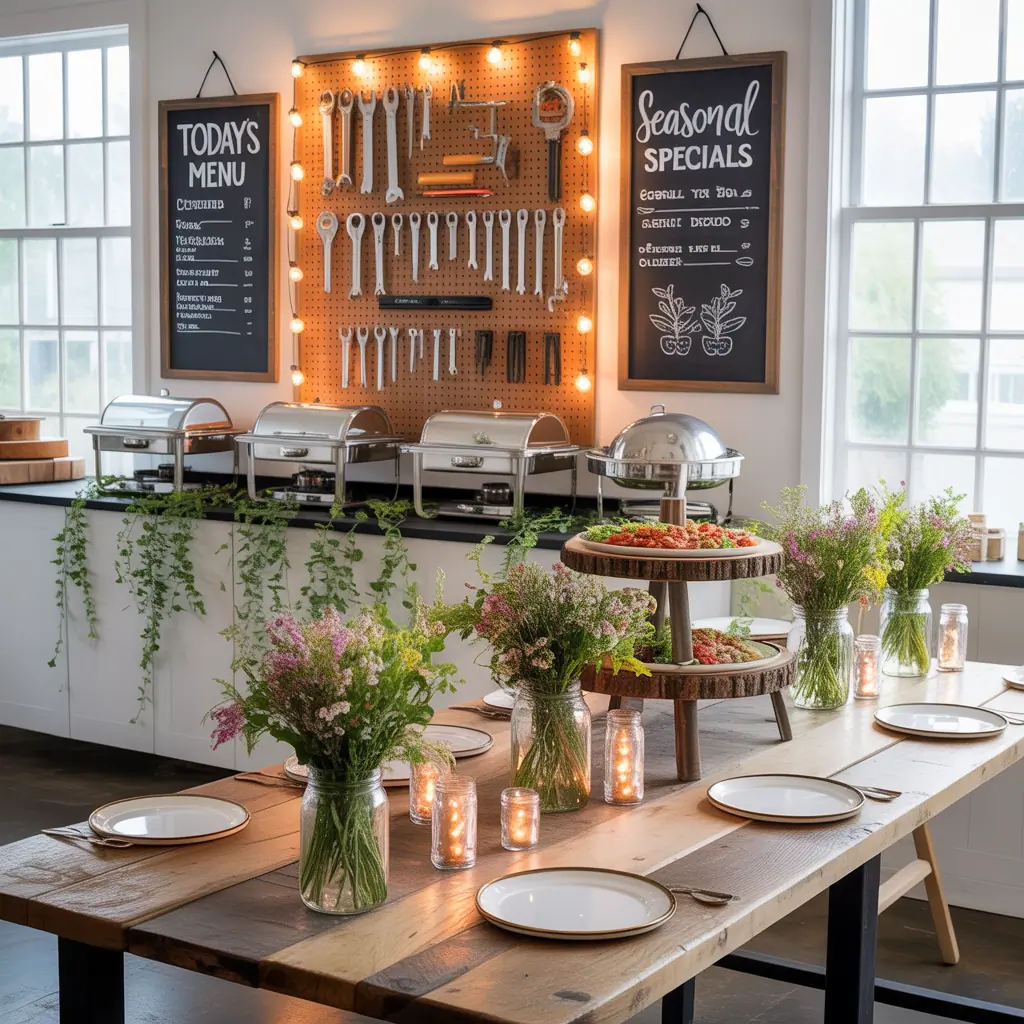 ideas for catering table setup