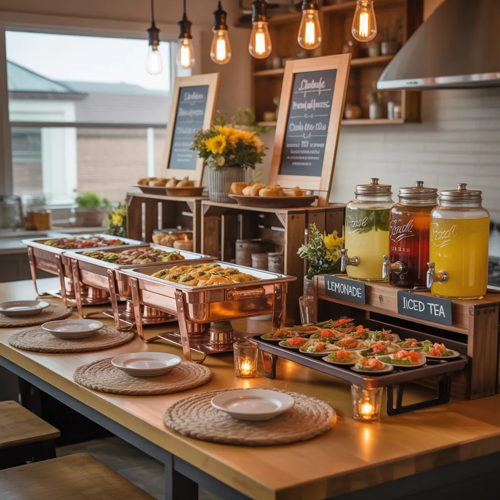 ideas for catering table setup