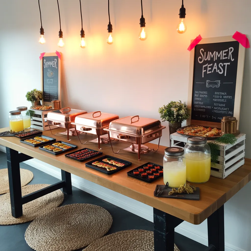 ideas for catering table setup