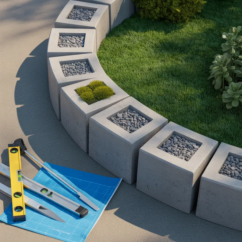 ideas for concrete edging