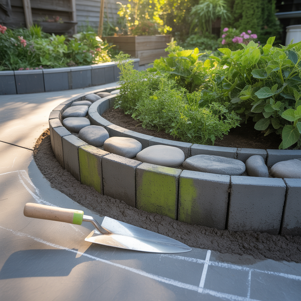 ideas for concrete edging