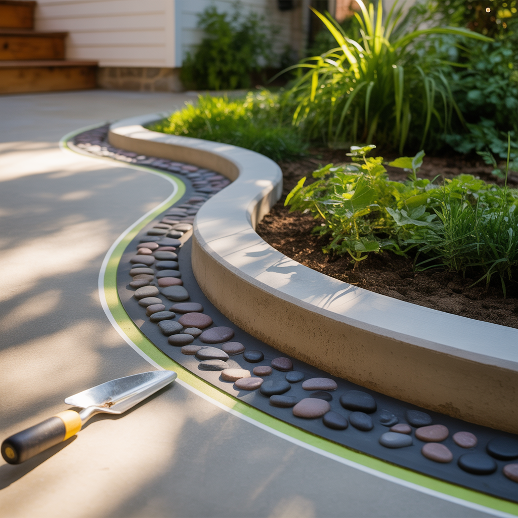 ideas for concrete edging