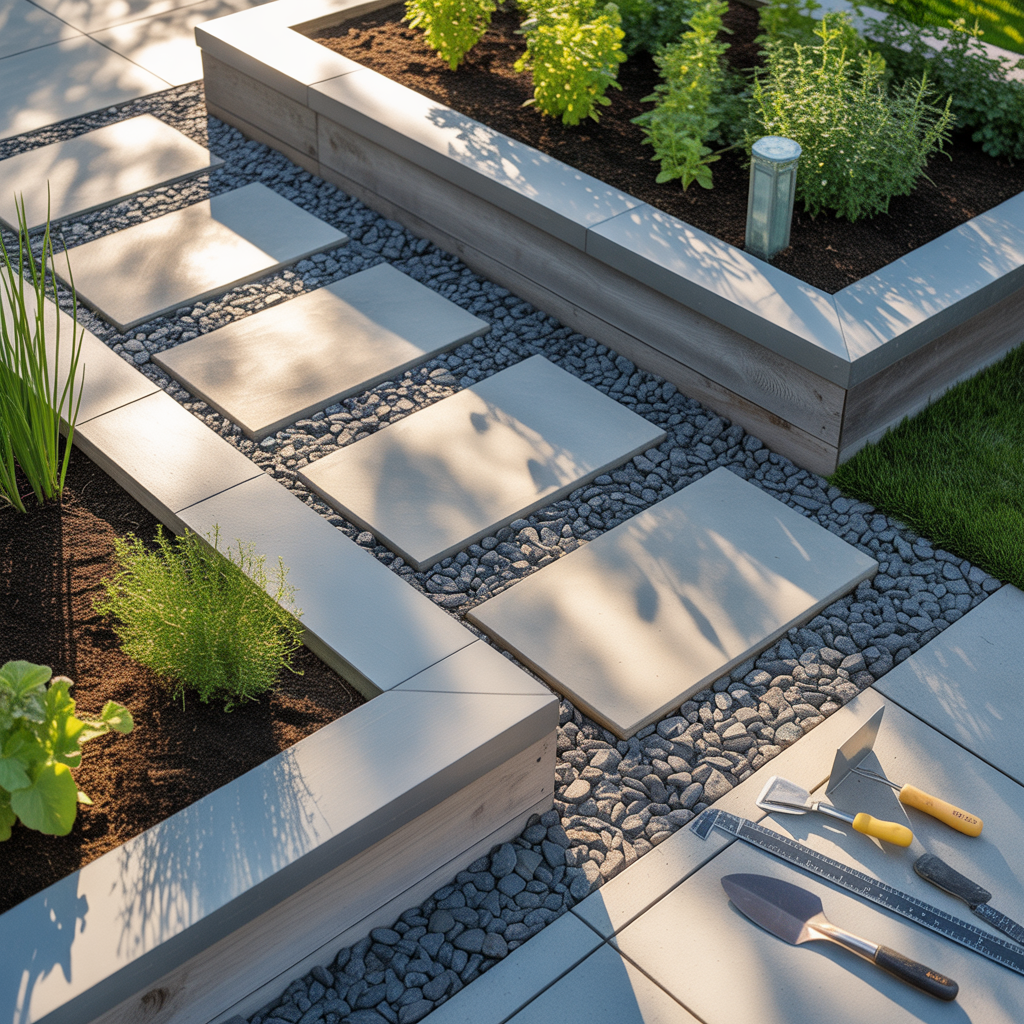 ideas for concrete edging