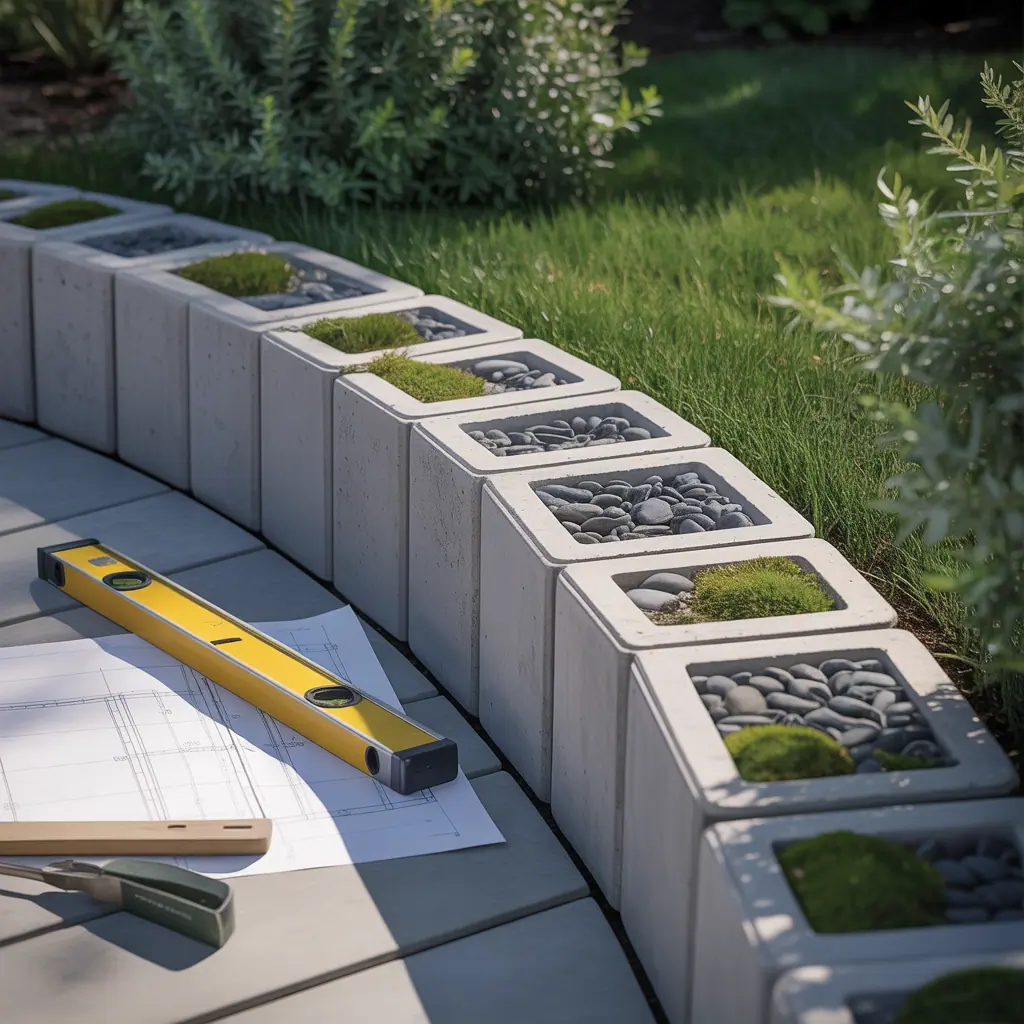 ideas for concrete edging