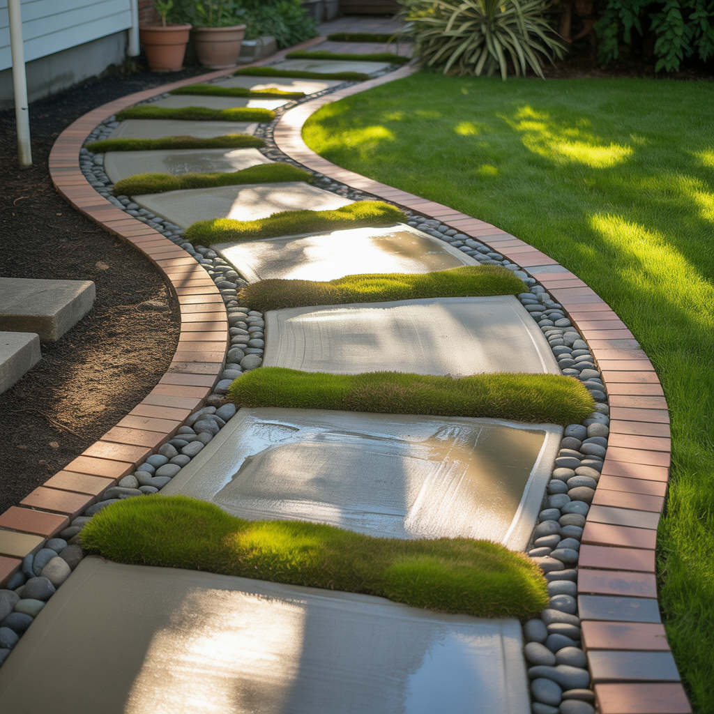 ideas for concrete edging