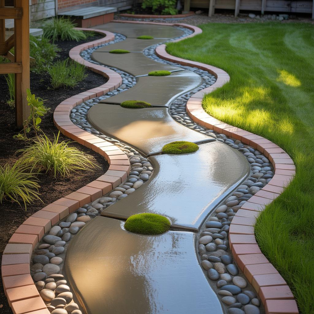 ideas for concrete edging