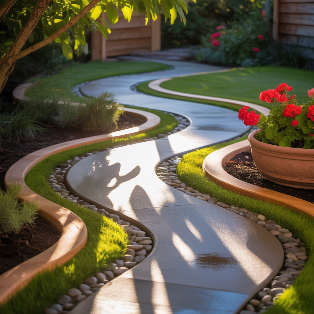 ideas for concrete edging
