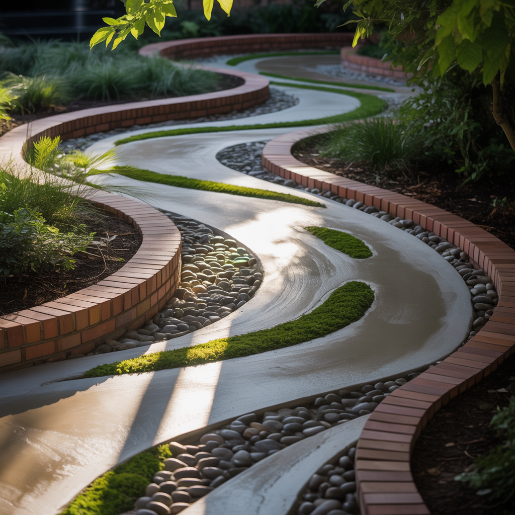 ideas for concrete edging
