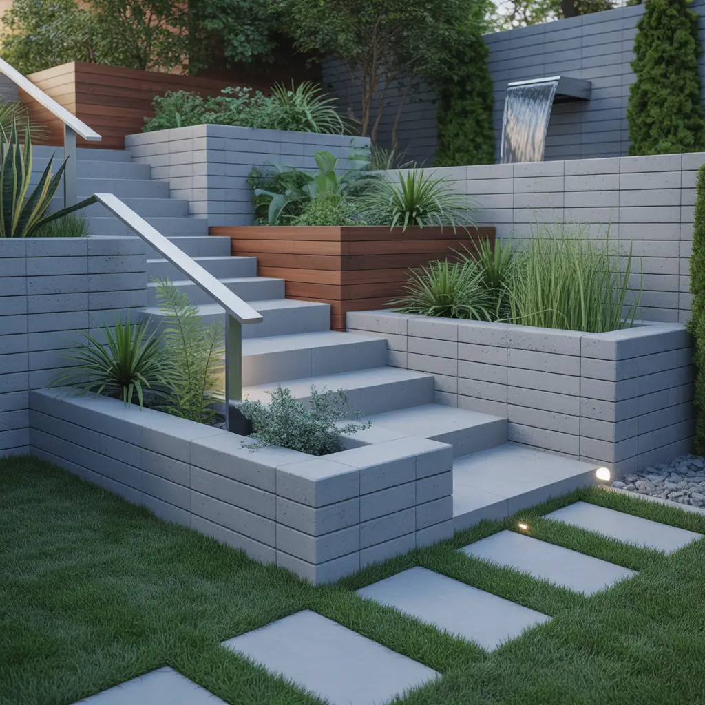 ideas for concrete retaining walls