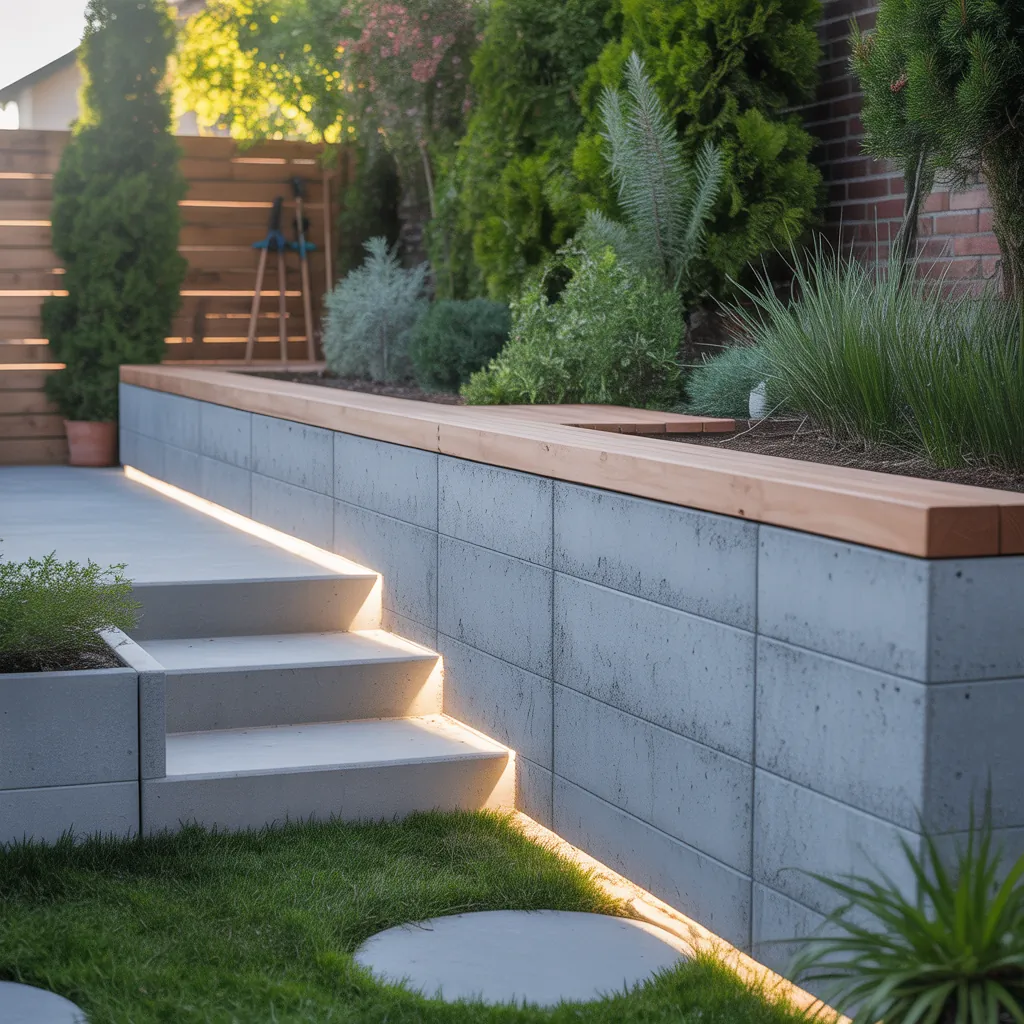 ideas for concrete retaining walls