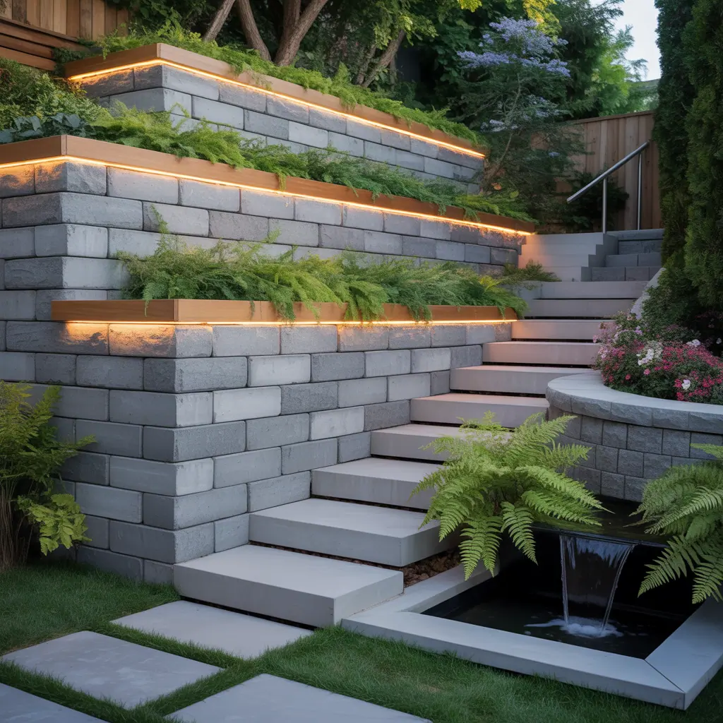 ideas for concrete retaining walls