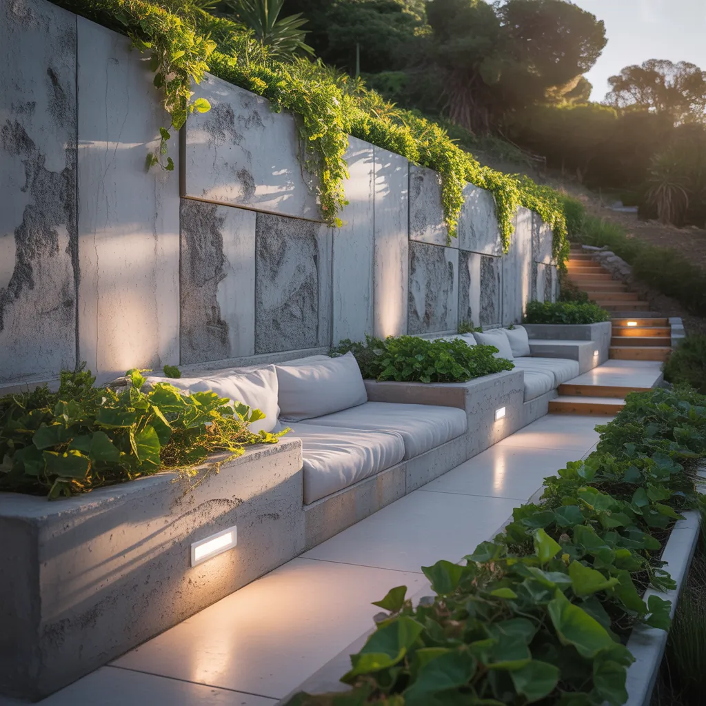 ideas for concrete retaining walls
