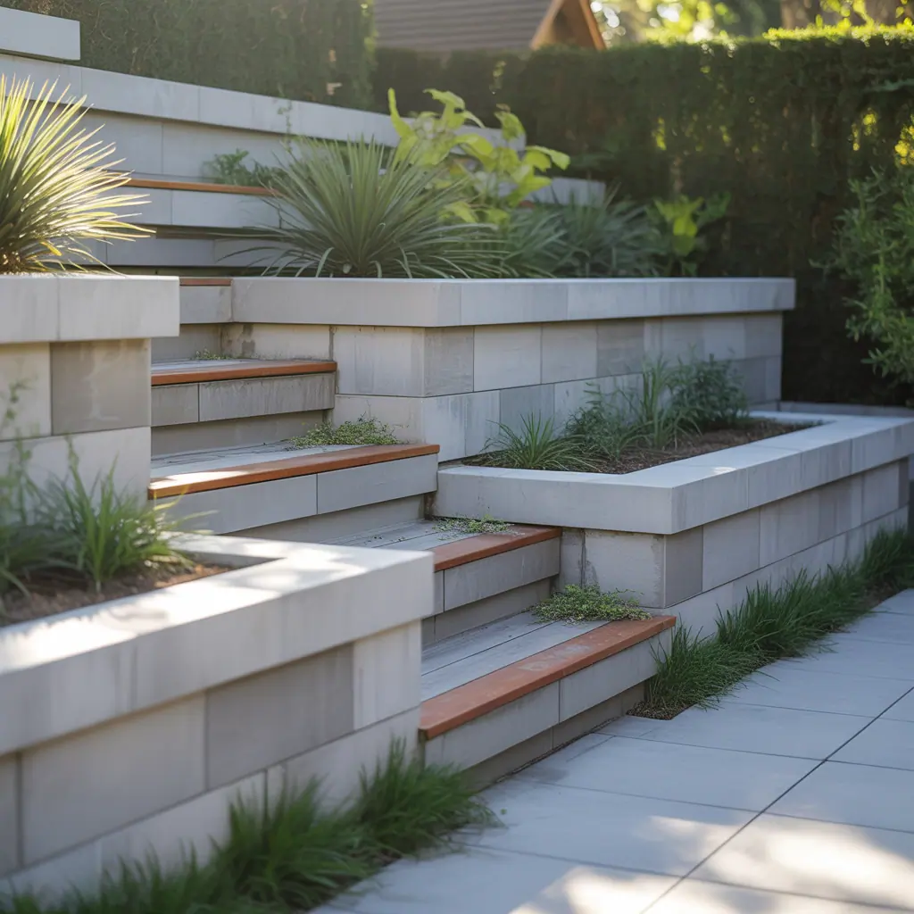 ideas for concrete retaining walls