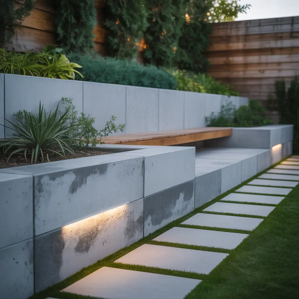 ideas for concrete retaining walls