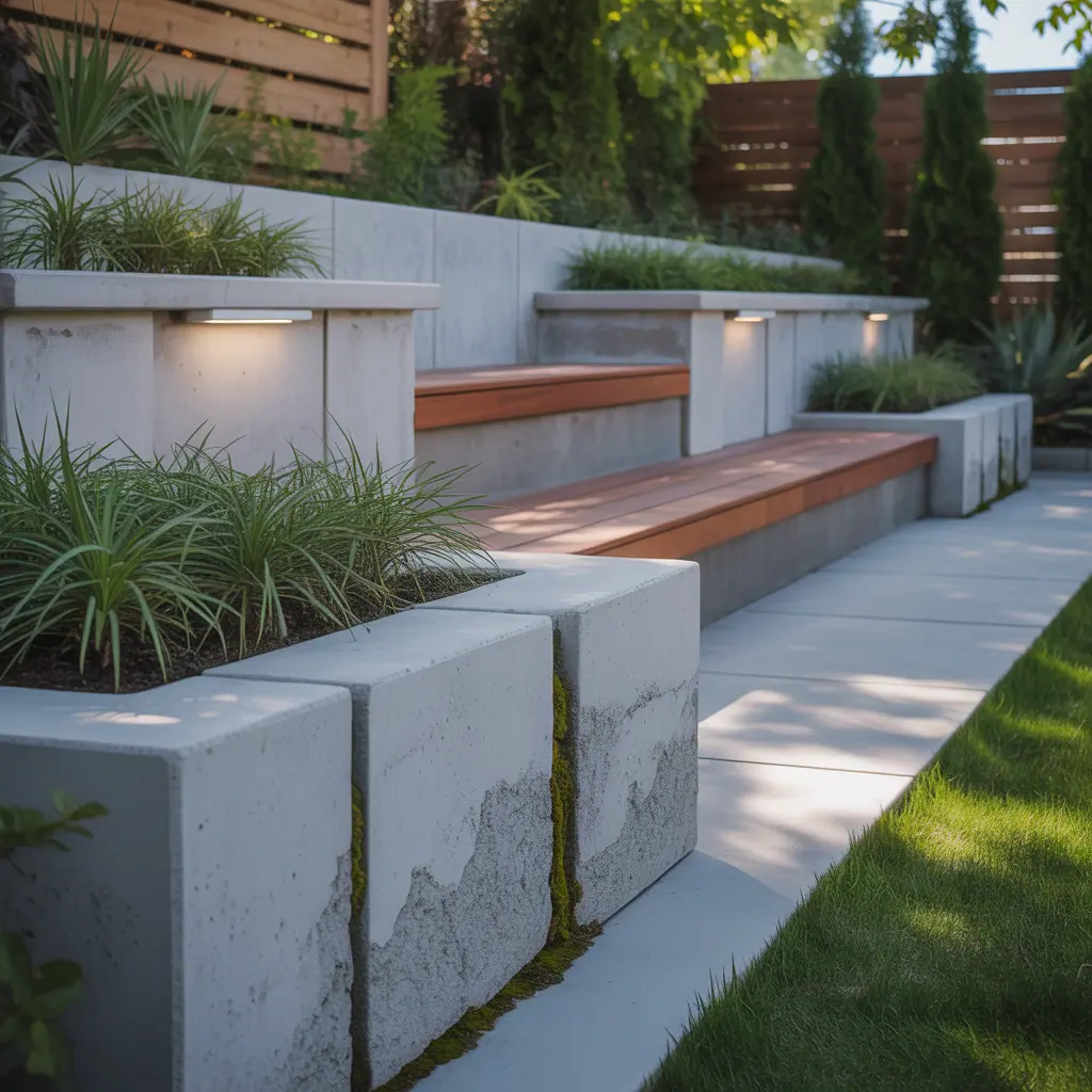 ideas for concrete retaining walls