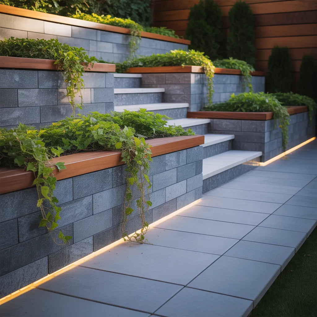 ideas for concrete retaining walls
