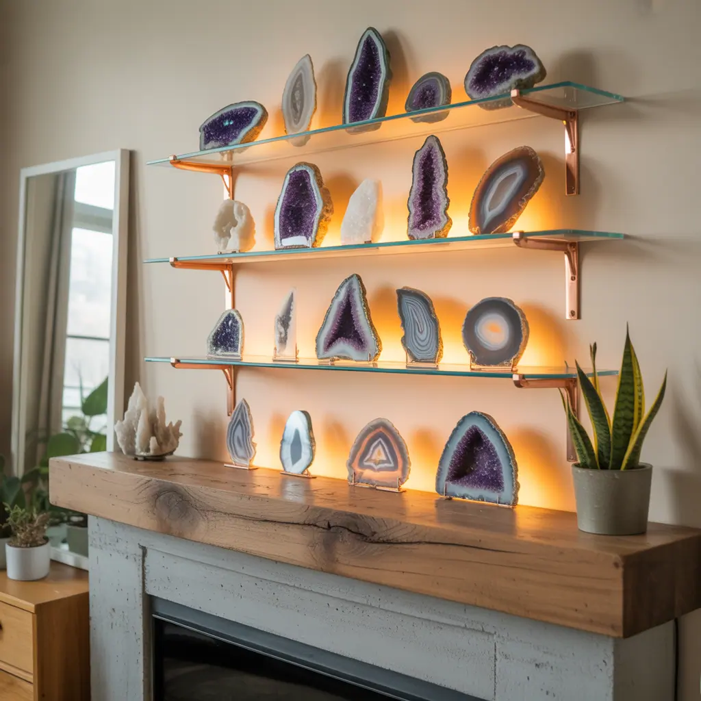 ideas for crystals display