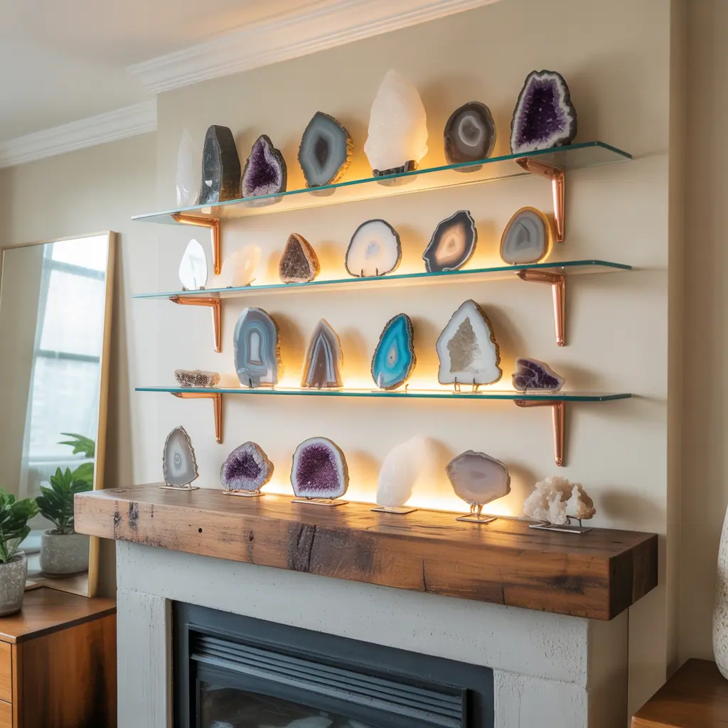 ideas for crystals display