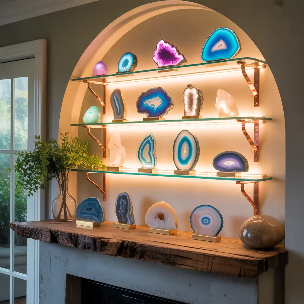 ideas for crystals display