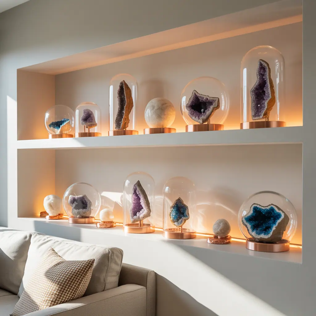 ideas for crystals display