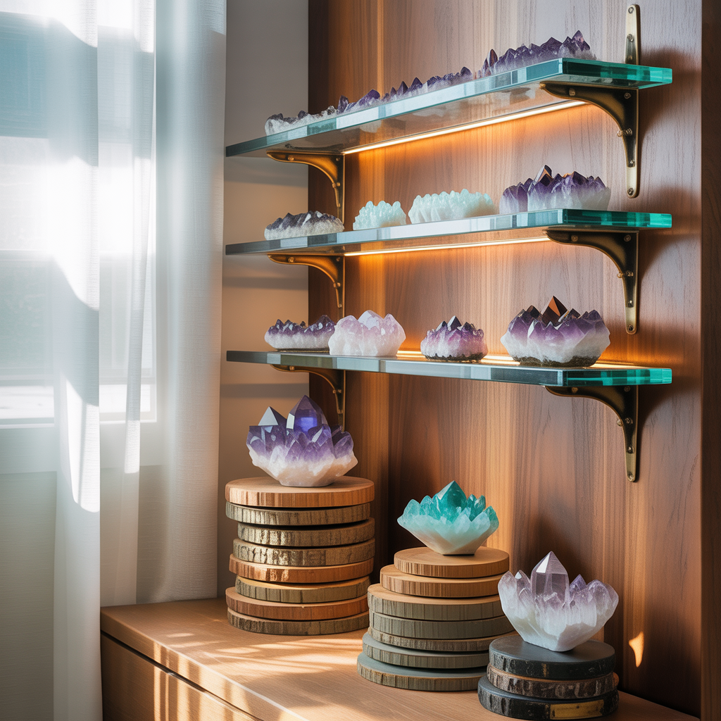 ideas for crystals display