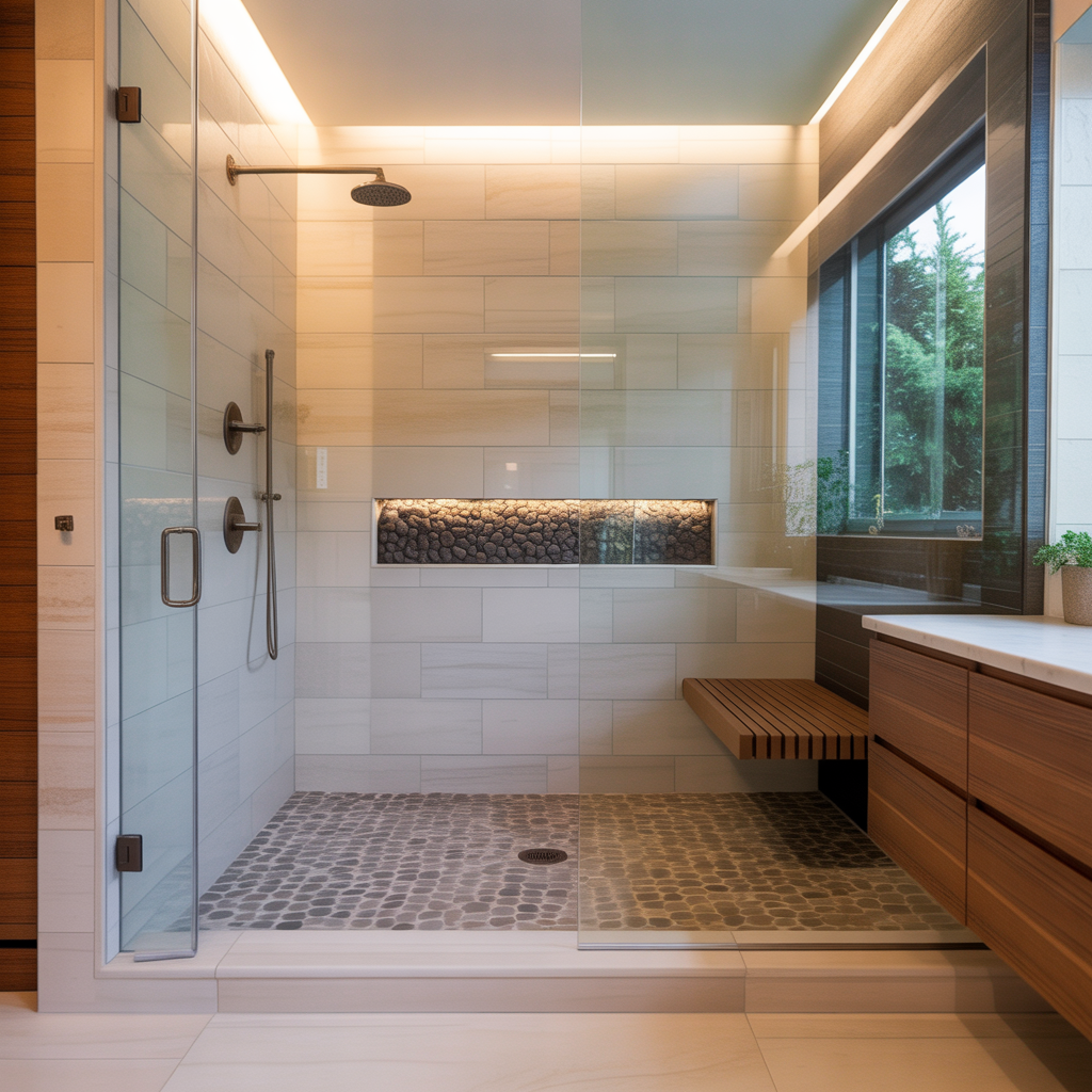 ideas for curbless showers