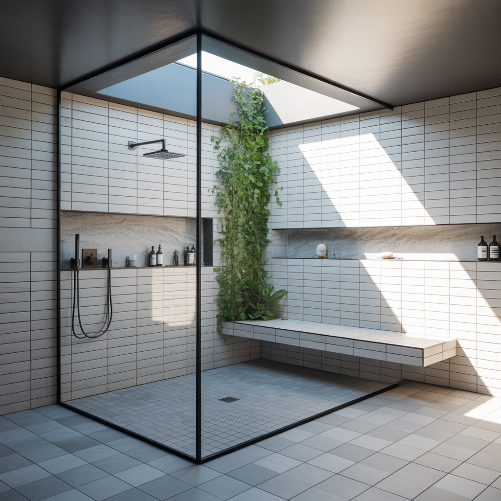 ideas for curbless showers