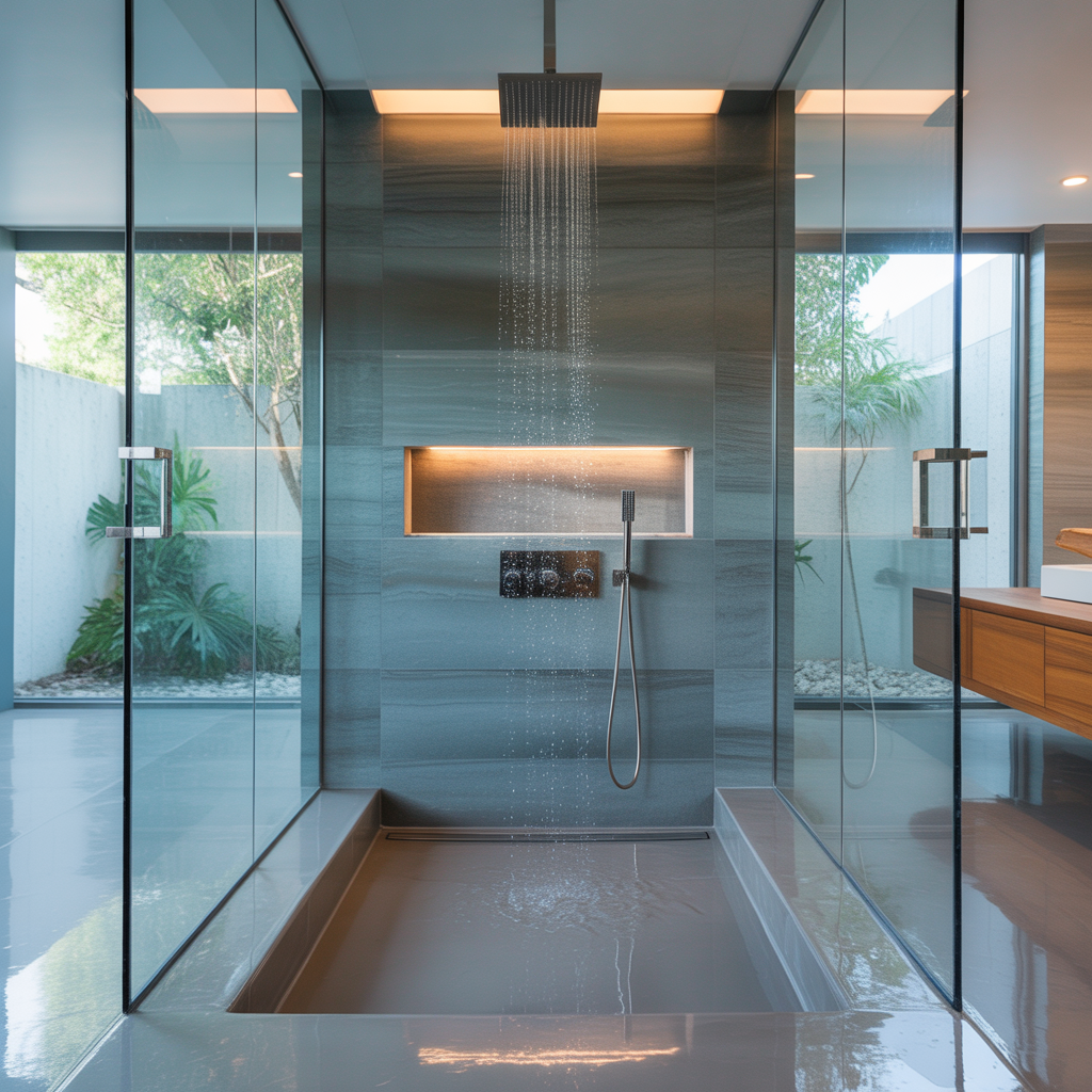 ideas for curbless showers