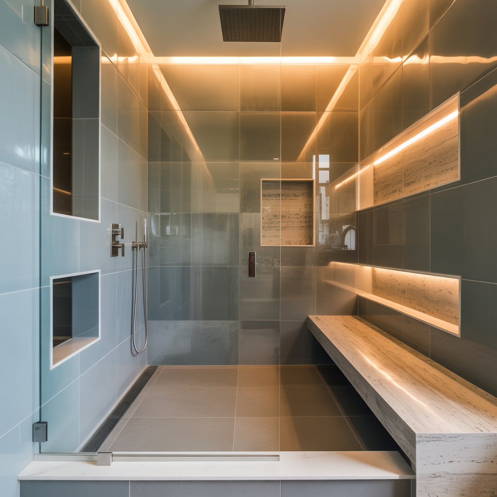 ideas for curbless showers