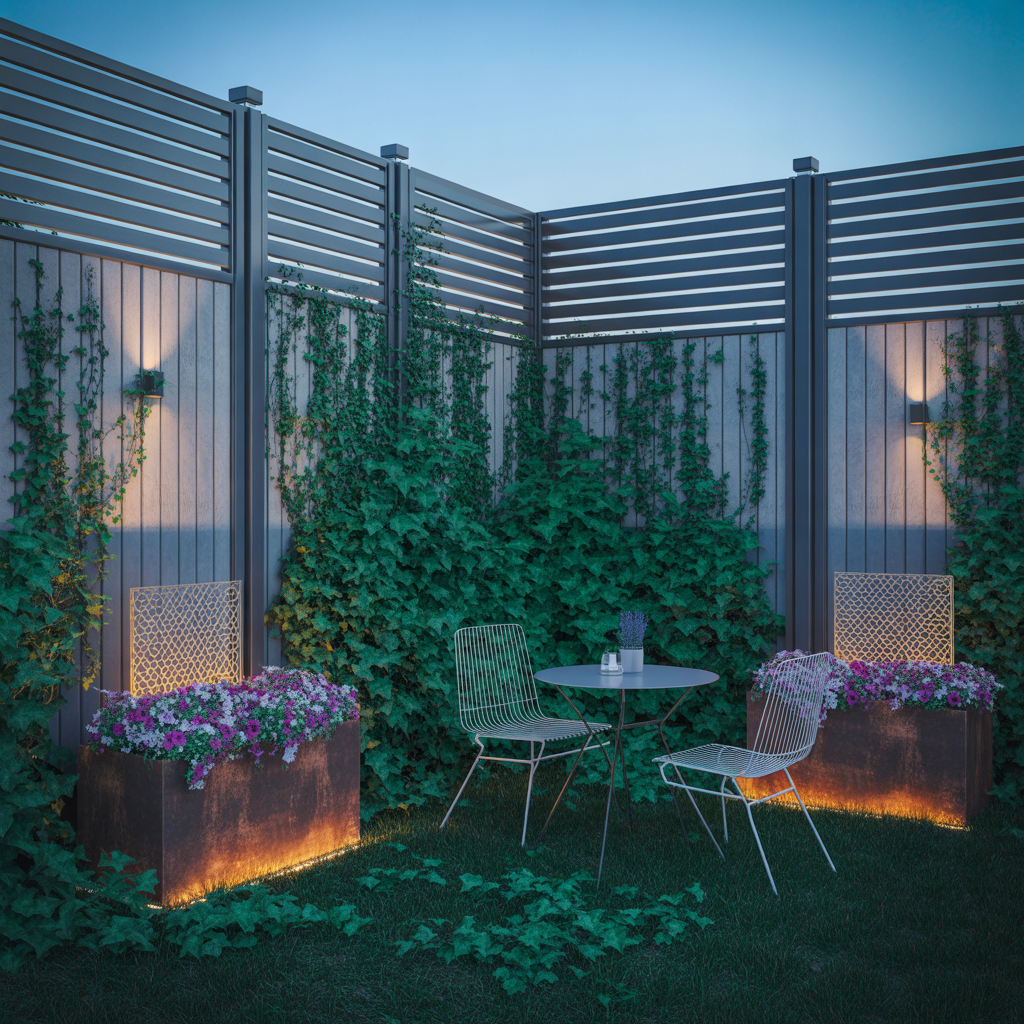 ideas for dark grey fence