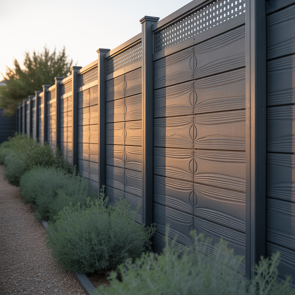 ideas for dark grey fence