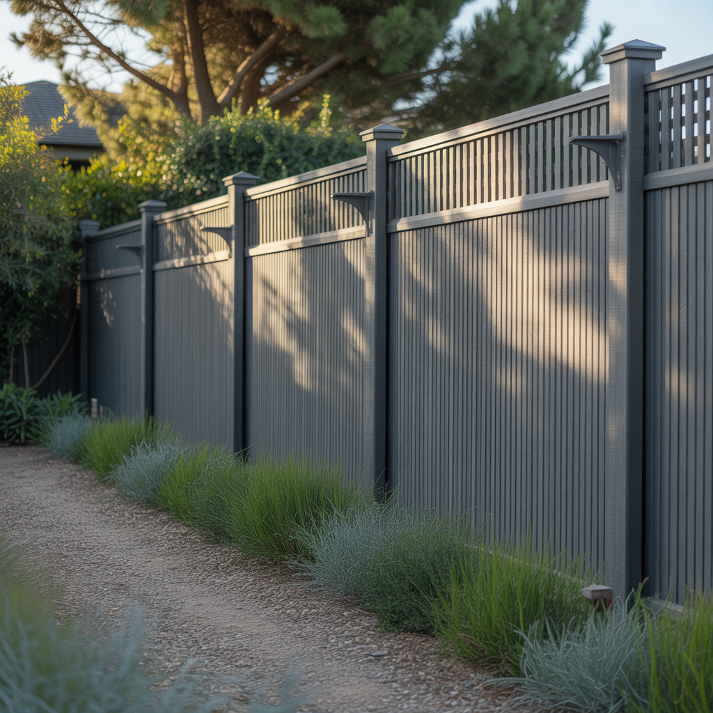 ideas for dark grey fence