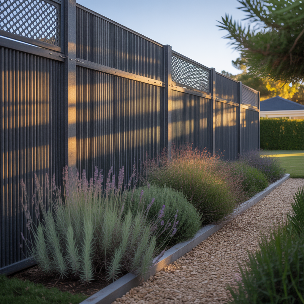 ideas for dark grey fence