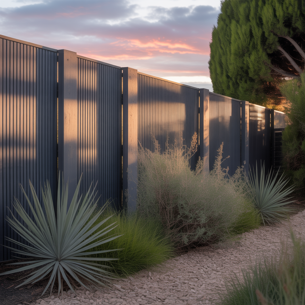 ideas for dark grey fence