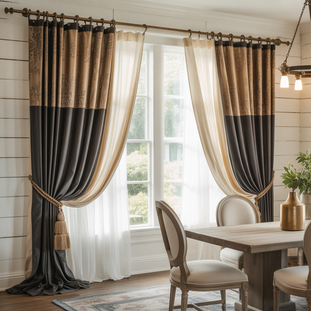 ideas for dining room curtains