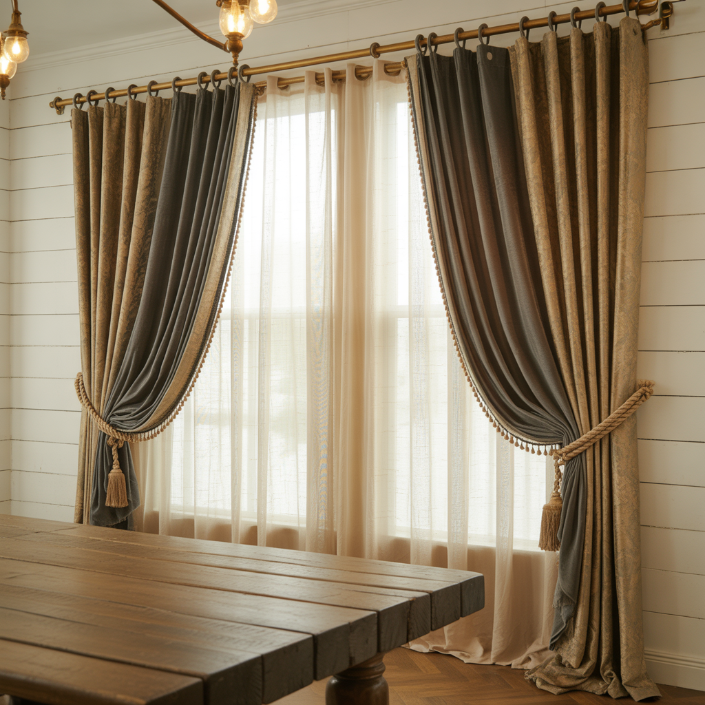 ideas for dining room curtains