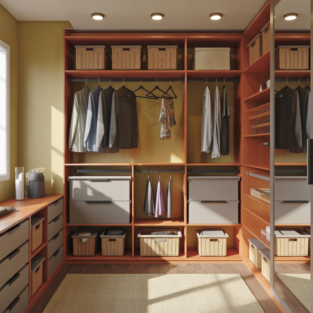 ideas for double rod closet