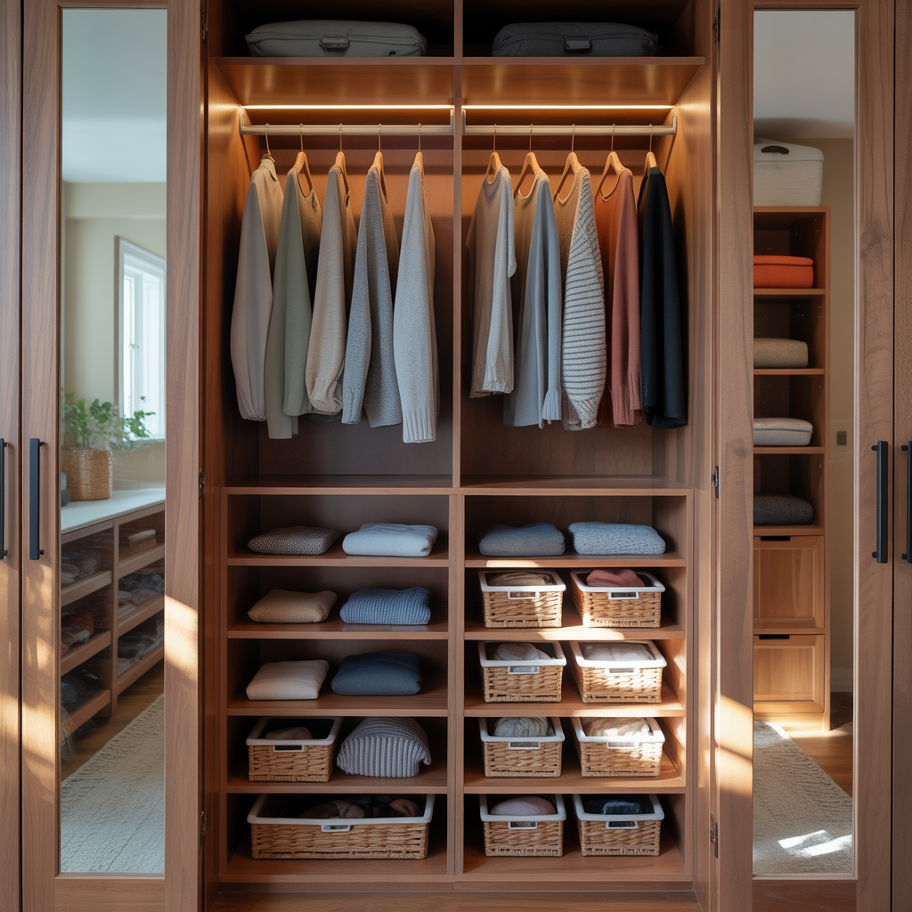 ideas for double rod closet