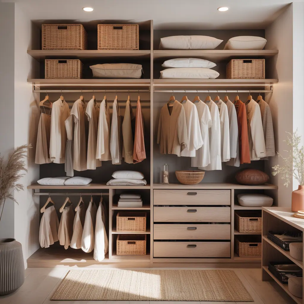 ideas for double rod closet