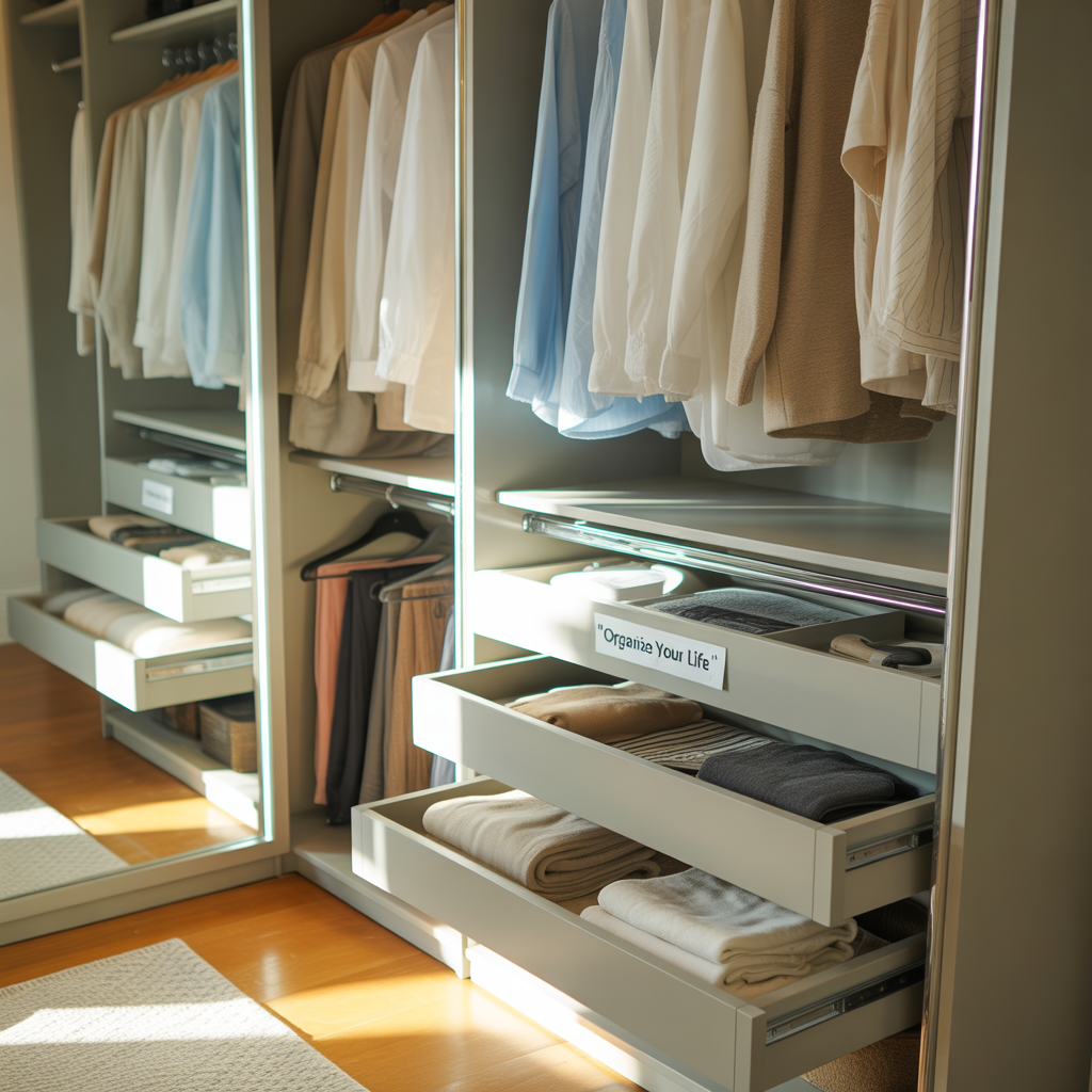 ideas for double rod closet