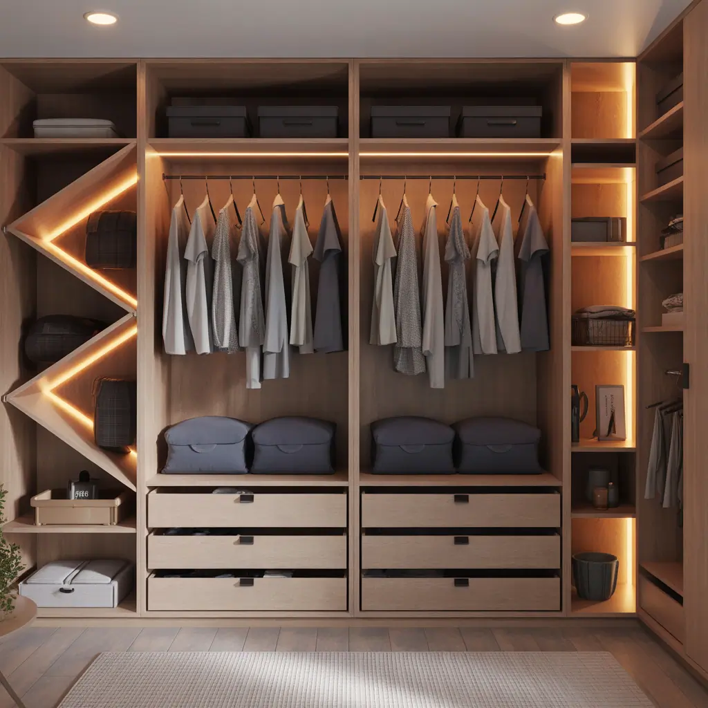 ideas for double rod closet
